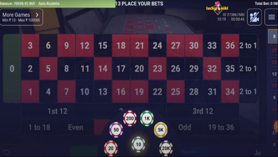 Screen Auto Roulette (Ezugi) 1
