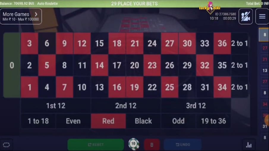 Screen Auto Roulette (Ezugi) 2