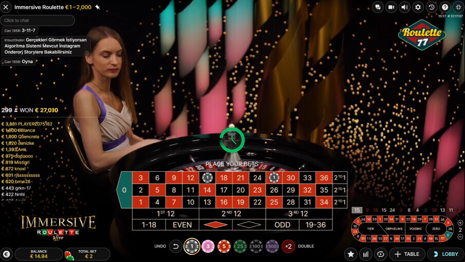 Screen Immersive Roulette 3