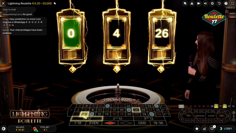 Screen Lightning Roulette 3