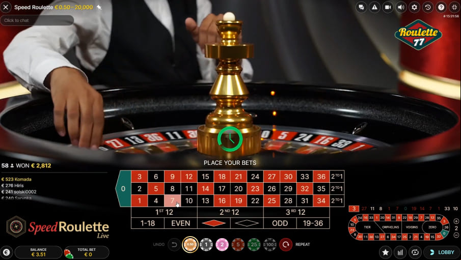 Screen Speed Roulette 3