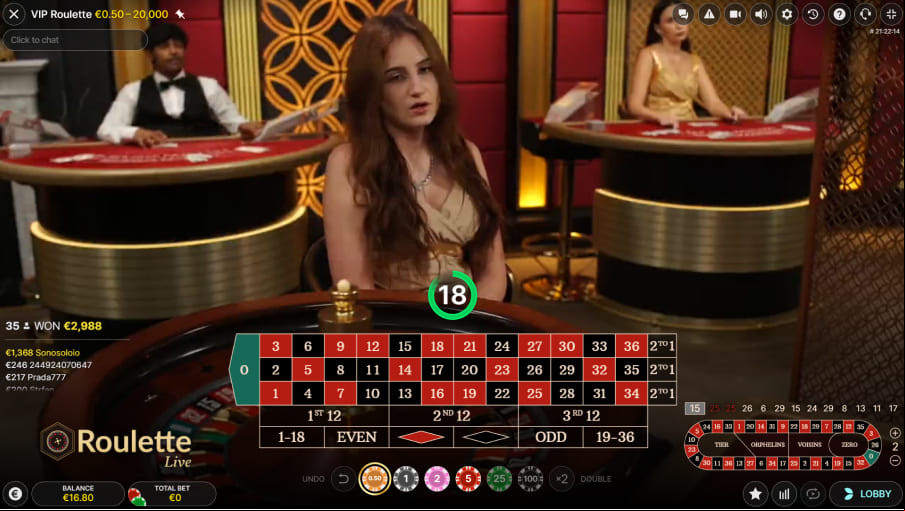 Screen VIP Roulette (Live Games) 1
