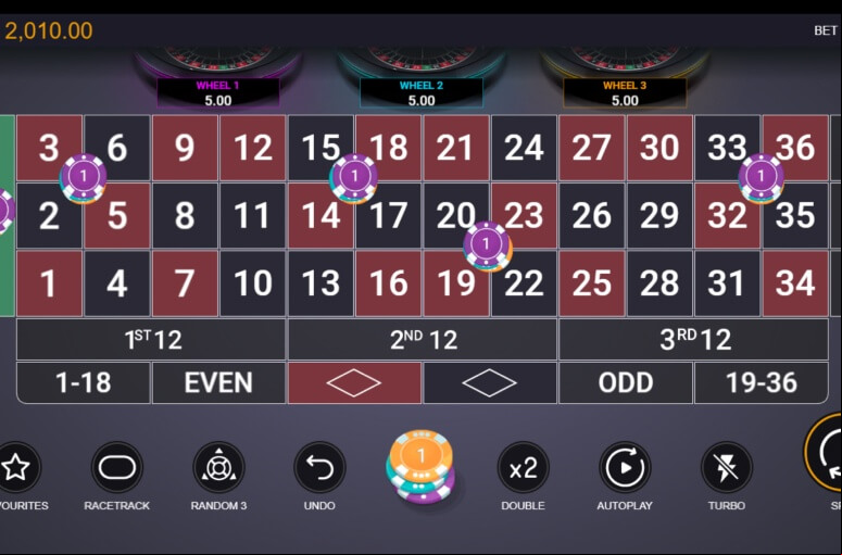 Three Wheel Roulette screen 2