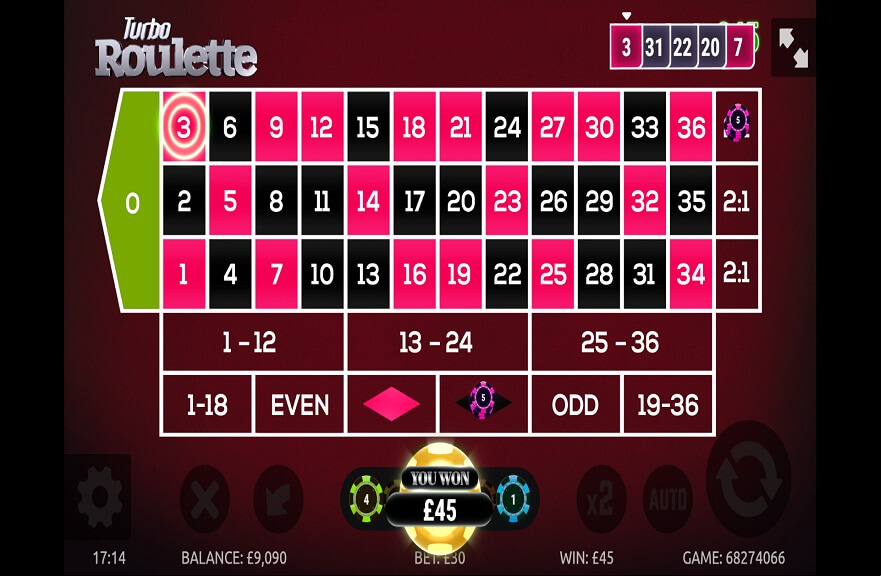 Turbo Roulette screen 4