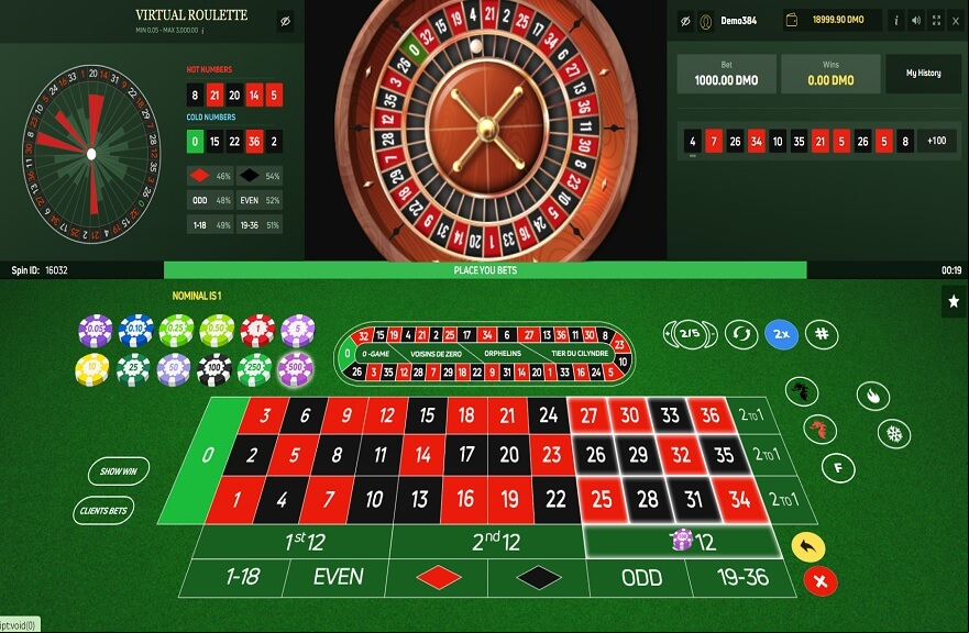 Virtual Roulette screen 1