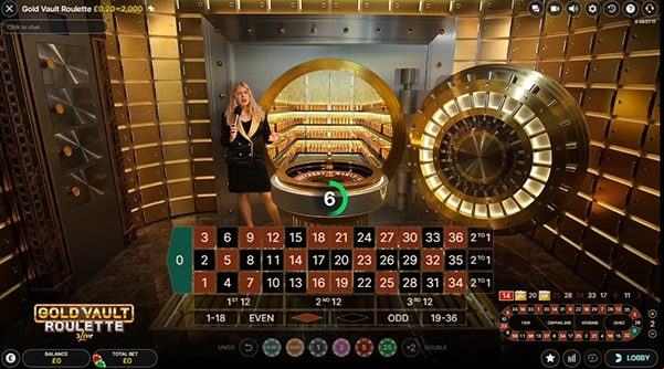 Gold Vault Roulette by Evolution