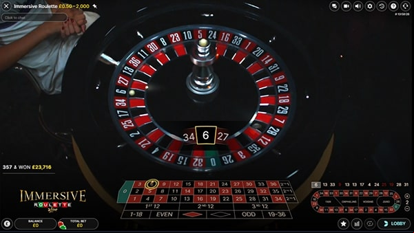 Immersive Roulette by Evolution