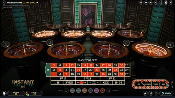 Instant Roulette by Evolution