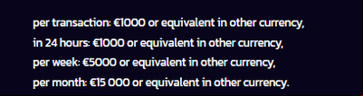 21bit withdrawal limits