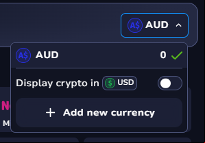 7bit casino display crypto in currency