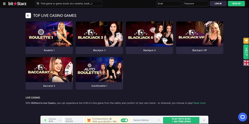 BitStarz screen 4