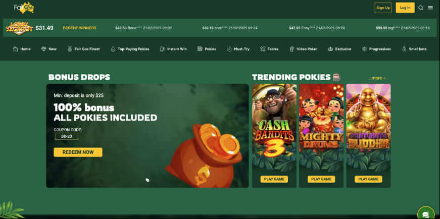 Fair Go Casino screen 3