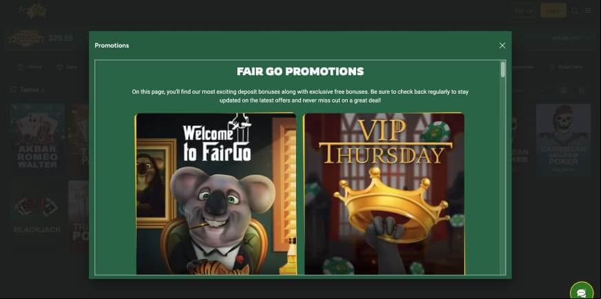 Fair Go Casino screen 4