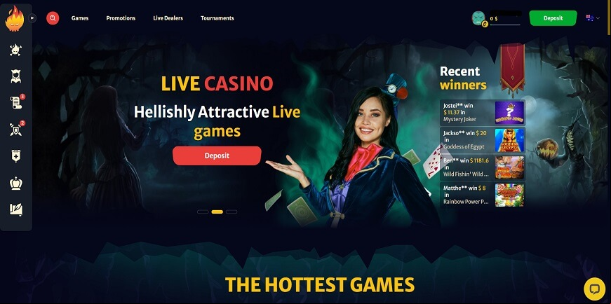 HellSpin Casino screen 1