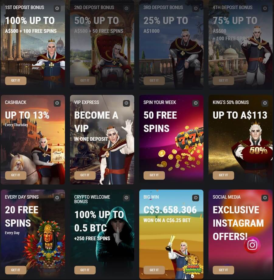 kingbilly casino promotions