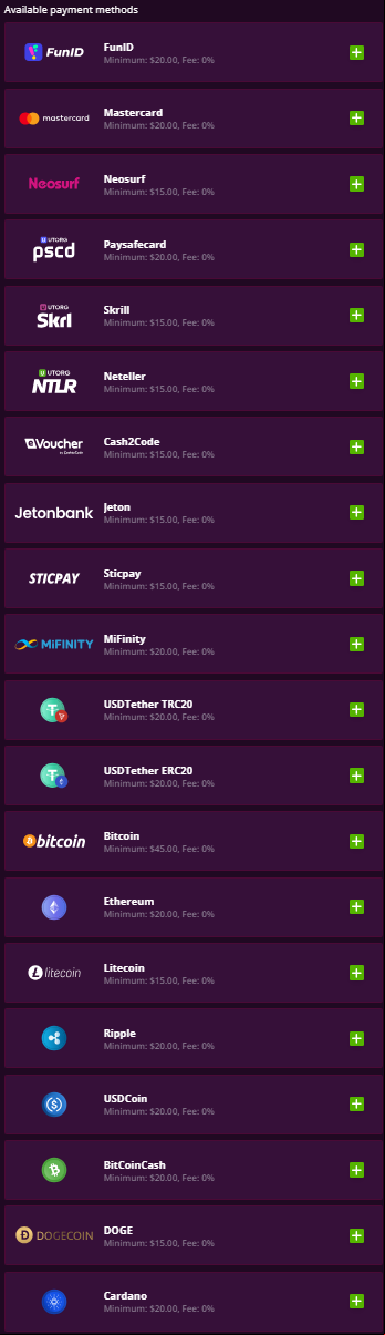 malina casino deposit methods