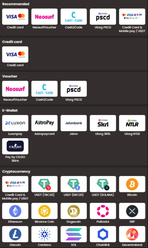 national casino deposit options