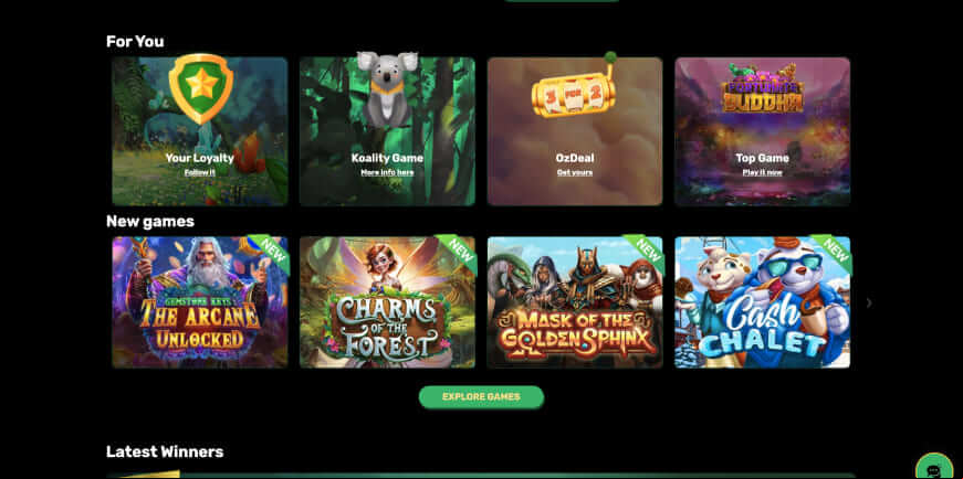 Ozwin Casino screen 3