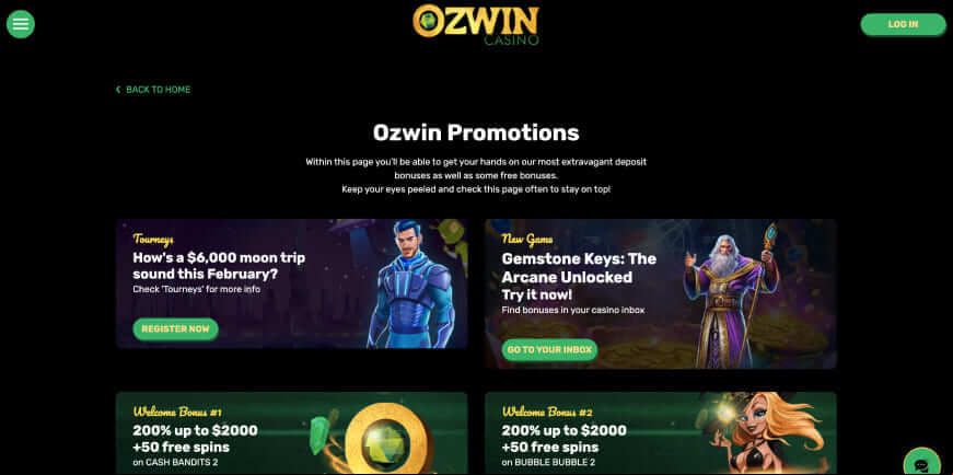 Ozwin Casino screen 4