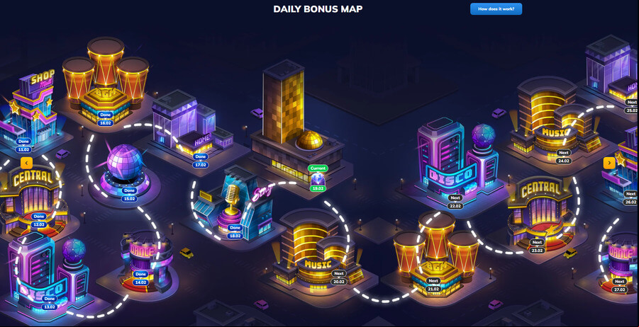 rioace casino daily bonus map