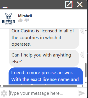 ripper casino conversation with