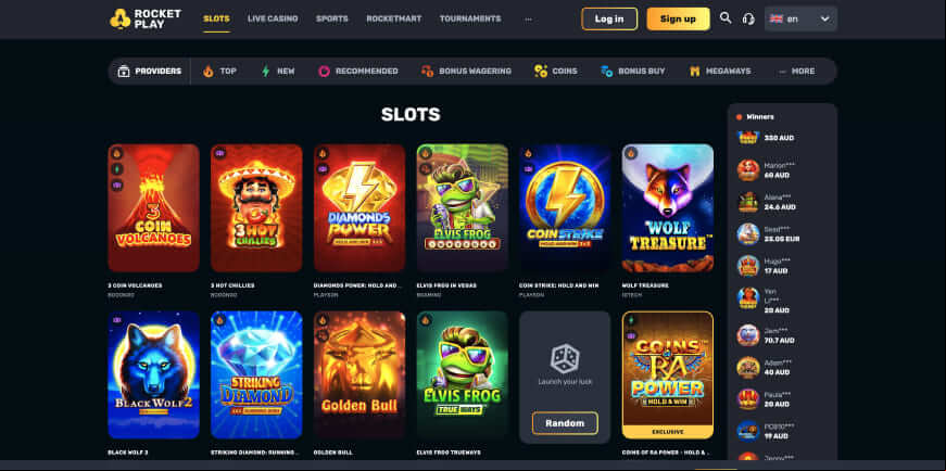 Rocketplay Casino screen 2