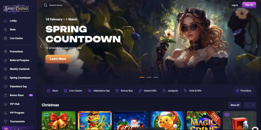 Spirit Casino screen 1