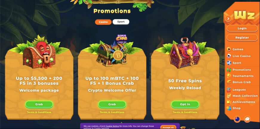 Wazamba screen 4