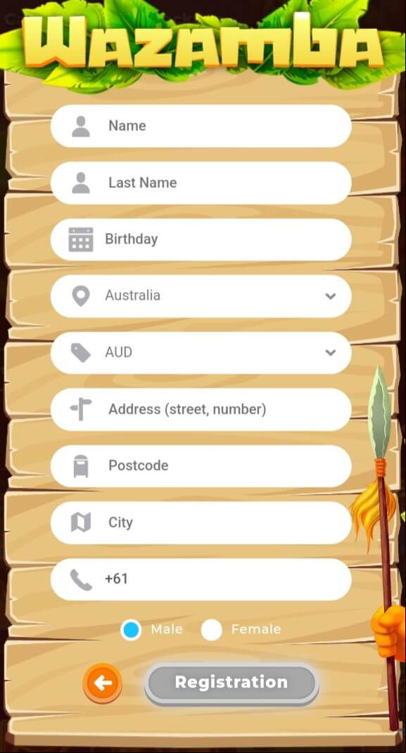 wazamba casino registration