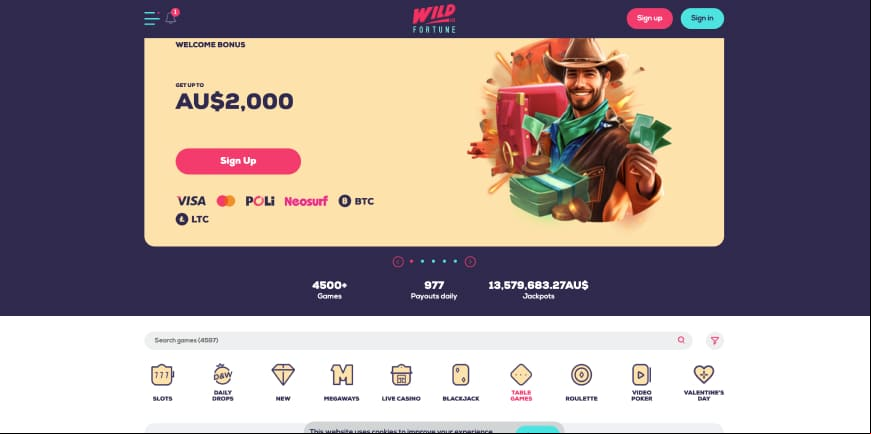 Wild Fortune screen 1