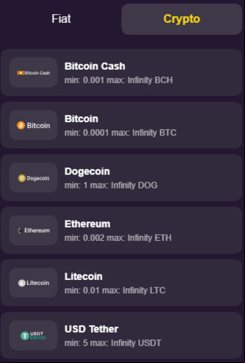 zoome casino crypto deposit methods
