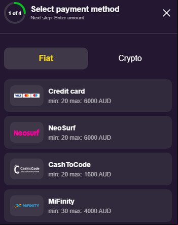 zoome casino fiat deposit methods
